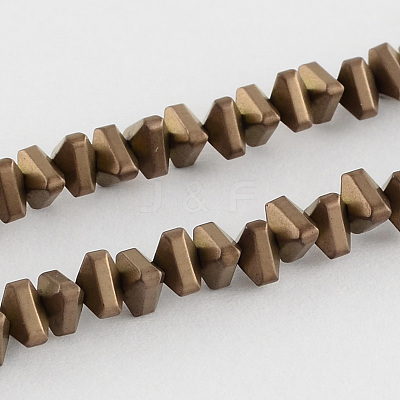 Electroplate Non-magnetic Synthetic Hematite Beads Strands X-G-R208-01-1