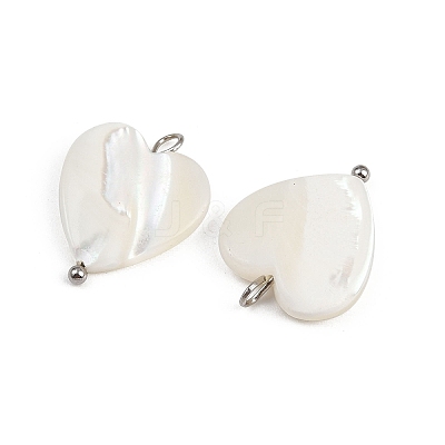 Natural Shell Heart Pendants X1-STAS-D378-34P-1