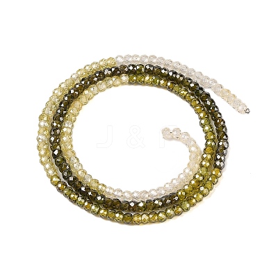 Transparent Gradient Color Cubic Zirconia Strand ZIRC-NH0002-01A-1
