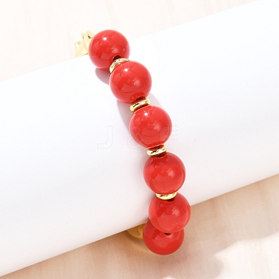 Brass Bead Bracelets BJEW-C112-09G-1