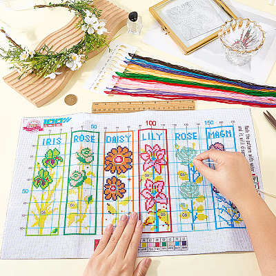 1 Bag Bookmarks Painting Needle Felting Kit for Beginners DIY-CP0013-36C-1