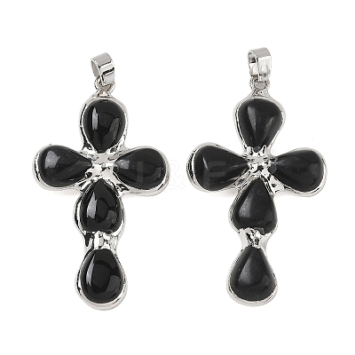 Natural Obsidian Pendants GG-CBA9F30-02P-15-1