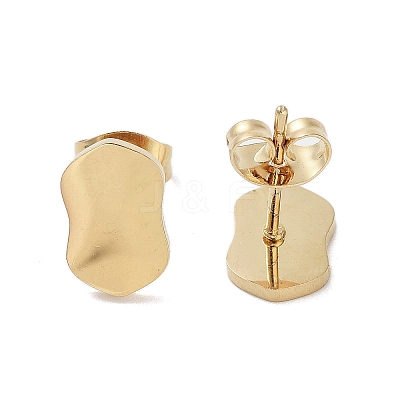 PVD Vacuum Plating 304 Stainless Steel Stud Earrings for Women EJEW-A048-46I-G-1
