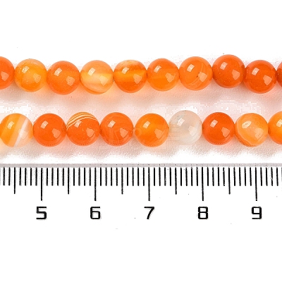 Natural Striped Agate/Banded Agate Beads Strands G-Z060-A01-A03-1