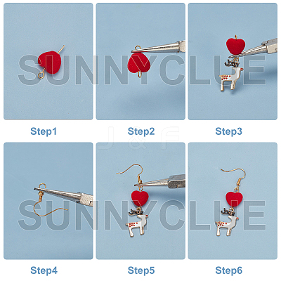 137Piece DIY Christmas Style Earring Kits DIY-SC0015-14-1