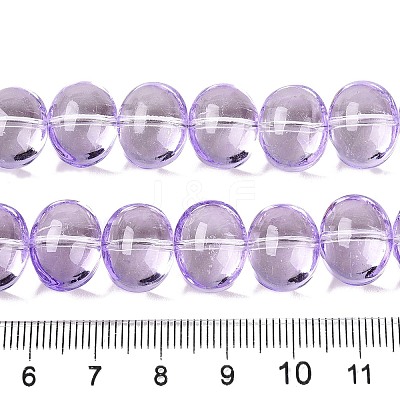Transparent Electroplate Glass Beads Strands EGLA-N012-06B-1
