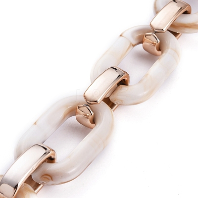Handmade Acrylic Cable Chains AJEW-JB00634-03-1