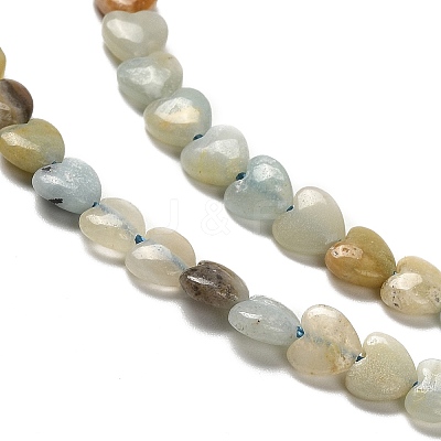 Natural Flower Amazonite Beads Strands G-P575-C07-6mm-1