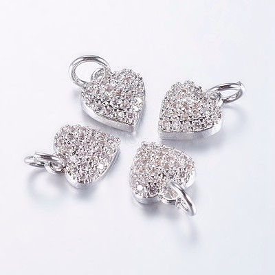 Long-Lasting Plated Brass Micro Pave Cubic Zirconia Charms ZIRC-F069-41P-1
