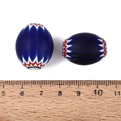 Handmade Millefiori Glass Barrel Beads LA-N002-19C-1
