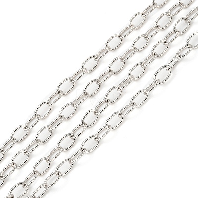 Anti-Tarnish Rhodium Plated 925 Sterling Silver Cable Chains STER-F052-14P-1
