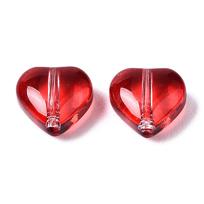 Transparent Spray Painted Glass Beads X-GGLA-S054-012A-02-1