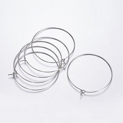 Brass Wine Glass Charm Rings Hoop Earrings X-EC067-4NF-1