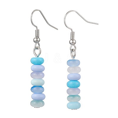 3 Pairs Glass Dangle Earrings EJEW-JE06643-1