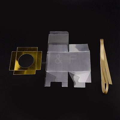 Square PVC Bakery Boxes CON-WH0085-41B-1