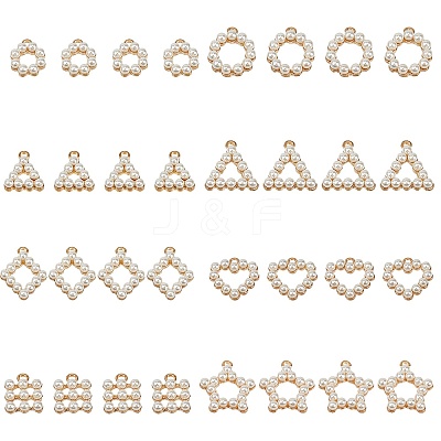 Plastic Imitation Pearl Big Pendants PALLOY-NB0001-71-1