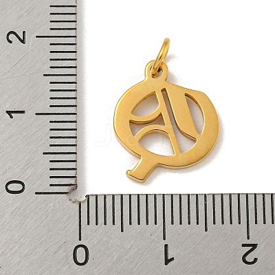 Ion Plating(IP) 304 Stainless Steel Charms STAS-I010-01G-Q-1