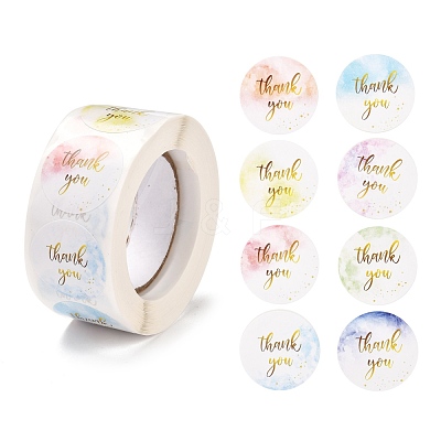 1 Inch Thank You Stickers X-DIY-P037-A01-1