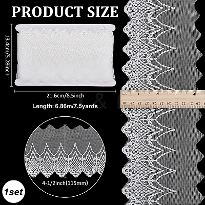7.5 Yards Milk Fiber Lace Trim OCOR-FG0002-48-1