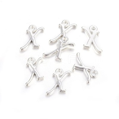 Silver Color Plated Alloy Letter Pendants LS-PALLOY-J718-01S-X-1