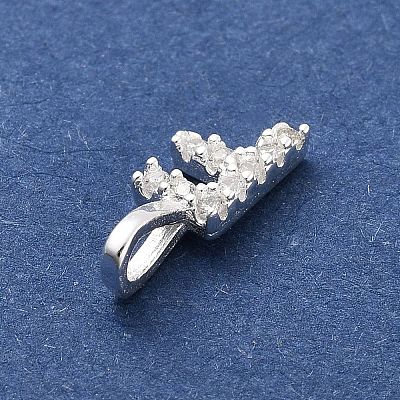 925 Sterling Silver with Cubic Zirconia Charms STER-Q004-01F-S-1