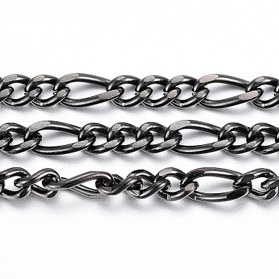 304 Stainless Steel Figaro Chains CHS-H016-04B-10M-1