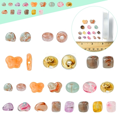 DIY Acrylic Beads Bracelets Making Kits DIY-FS0008-20-1