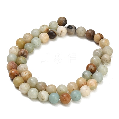 Natural Flower Amazonite Beads Strands GG-CBA6382-A04-8mm-01-1