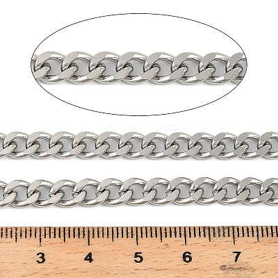 Stainless Steel Curb Chains CHS-G040-02P-1
