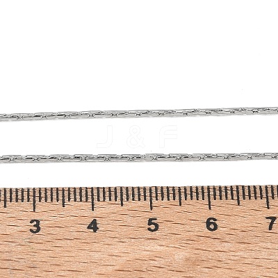 1.2MM 304 Stainless Steel Boston Link Chain Necklaces NJEW-D328-01P-02-1
