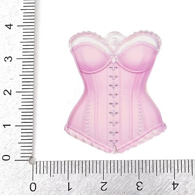 Valentine's Day Opaque Printed Acrylic Pendants OACR-A045-06E-1