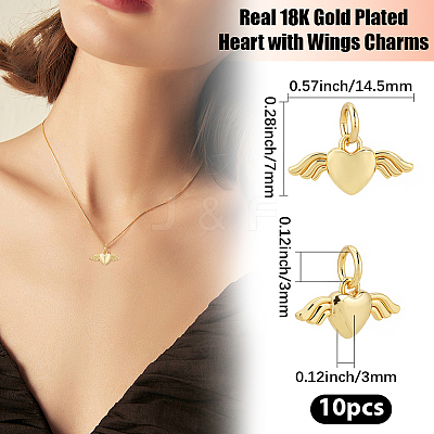 10Pcs Brass Pendants KK-BBC0022-99A-1
