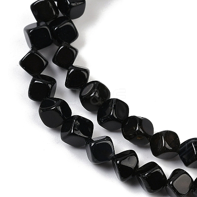 Natural Black Onyx(Dyed & Heated) Beads Strands G-A257-A01-01-1