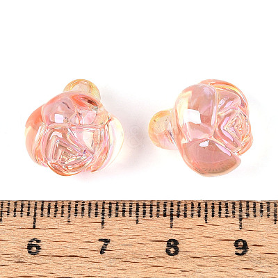 Electroplate Transparent Acrylic Beads PACR-CJC0008-08A-1