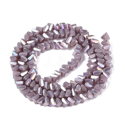 Electroplate Opaque Glass Beads Strands EGLA-Q139-01A-C05-1