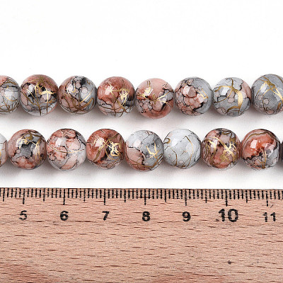 Baking Paint Glass Beads X1-DGLA-N003-10mm-B05-1