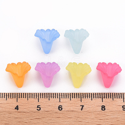 Frosted Acrylic Bead Caps X-MACR-S371-10A-1