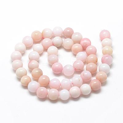 Natural Pink Opal Beads Strands G-R446-8mm-10-1