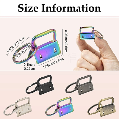 30Pcs 5 Colors Iron Ribbon Ends IFIN-YW0004-02-1