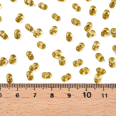 Baking Paint Transparent Glass Seed Beads SEED-N006-05C-1