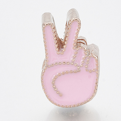 Alloy Enamel ASL European Beads MPDL-Q209-052RG-01-1