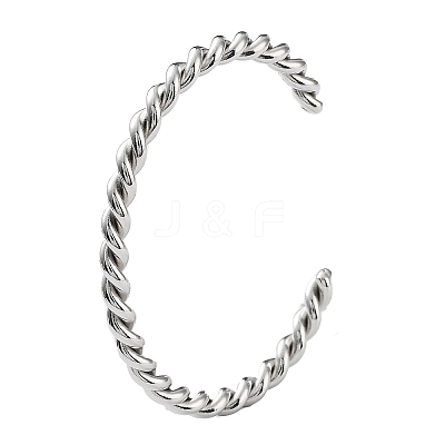 Non-Tarnish 304 Stainless Steel Cuff Bangles for Women BJEW-M310-01P-1