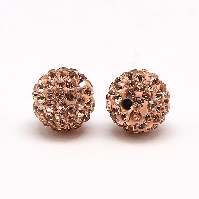 Polymer Clay Rhinestone Beads RB-A053-8mm-25-1