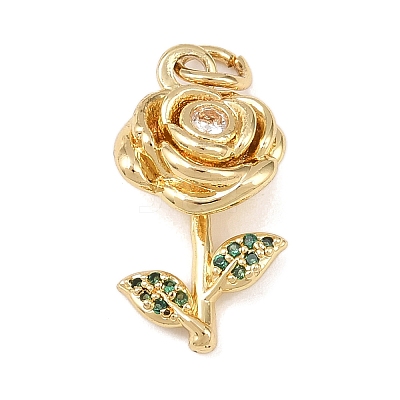 Brass Micro Pave Cubic Zirconia Pendants LS-KK-H525-05D-G-1