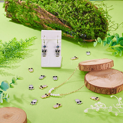 20Pcs 2 Colors Alloy Rhinestone Charms RB-TA0001-38-1