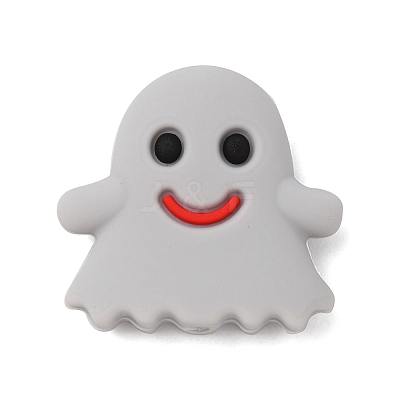 Ghost Food Grade Silicone Beads SIL-WH0002-77D-1