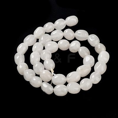 Natural White Jade Beads Strands G-E614-B01-08-1
