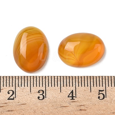 Natural Yellow Agate Cabochons G-G145-01B-61A-1