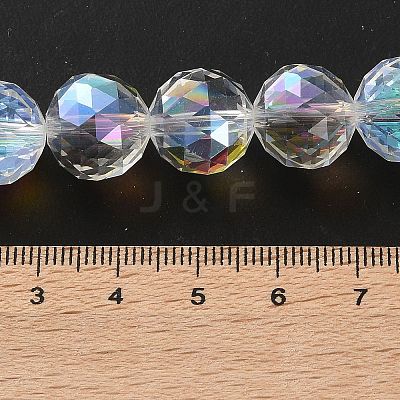 Transparent Electroplate Glass Beads Strands EGLA-N002-34E-H01-1