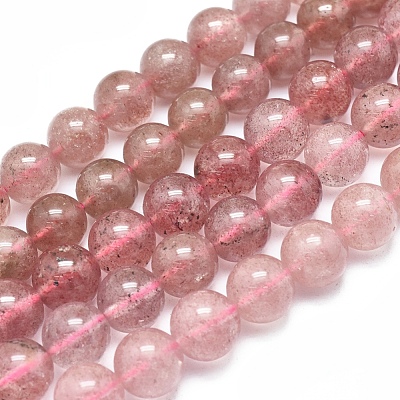 Natura Strawberry Quartz Beads Strands G-D0001-10-10mm-1